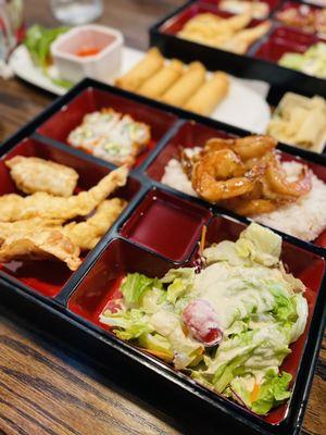 Shrimp teriyaki bento box (comes with soup)