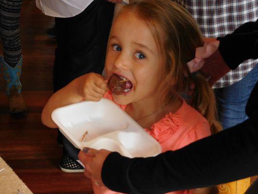 One of our food critics having a menu tasting