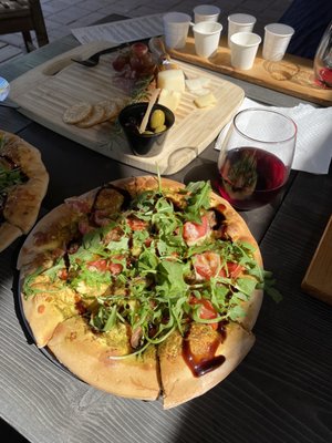 Fig pizza and wine tasting