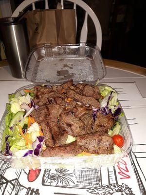 Steak tips salad. Delicious!