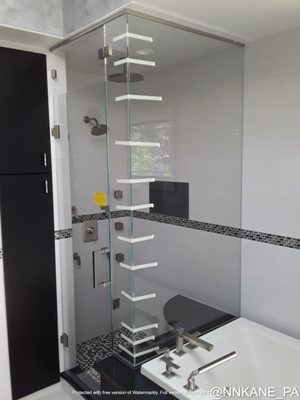 glass shower door install