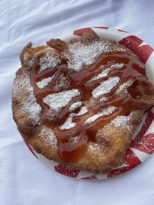 Fried bread with powdered sugar and Jelly