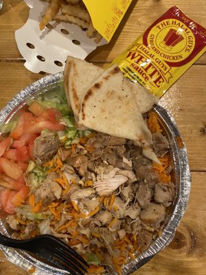 Chicken Platter and French Fries