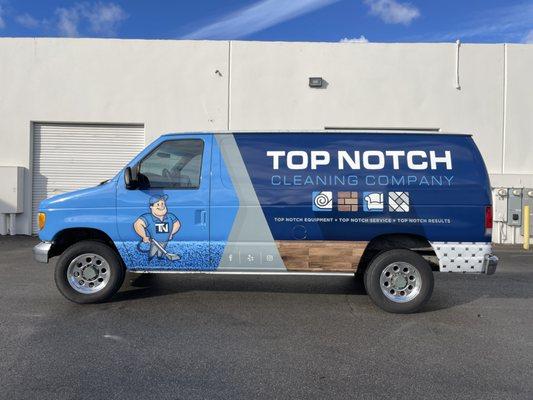 Dodge Van Wrap to Top Notch Cleaning Company