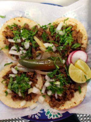 Deliciosos tacos de asada