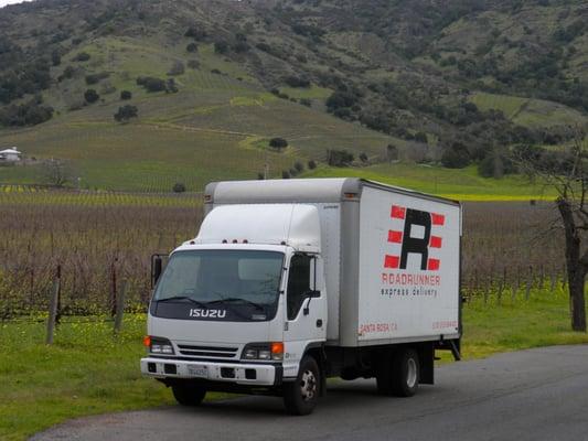 We picked up 3 pallets of wine in the Napa Valley.