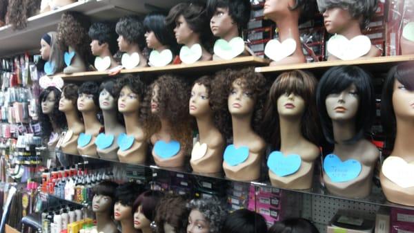 Wigs, wigs, and wigs.