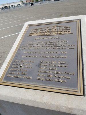 Mizpah Hotel Memorial