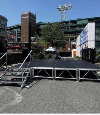 Fenway outdoor stage setup.