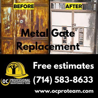 Is your iron gate holding on by a rusted thread? Let our pros replace it and keep your entrance looking strong and secure!