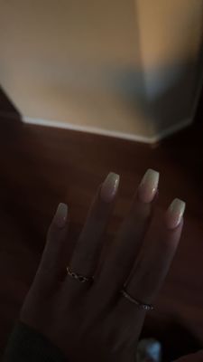 ombré french dip nails