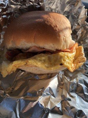 Bacon egg cheese sandwich