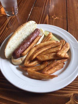 Hot dog and fries