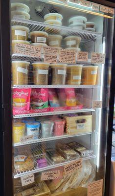 Freezer case.  Owner used to own a downtown soup cart so these frozen soups are likely very good.  Owner now owns Bar Rio and Shimshon.