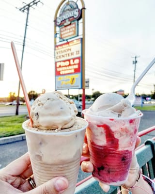 Radioball and banana water ice on top of bing cherry water ice.  Photocredit  Instagram @eat_live_nguyen