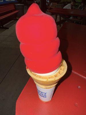 Large cherry dipped cone