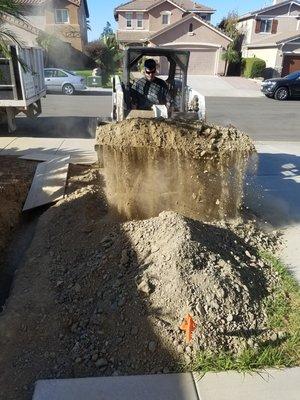 Kevin loading up his truck