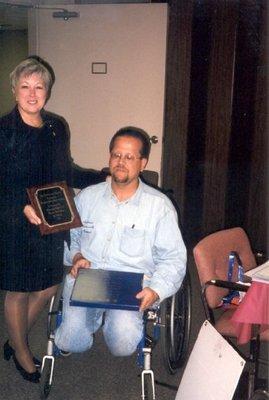 Receiving the Friend of the Child Service Award