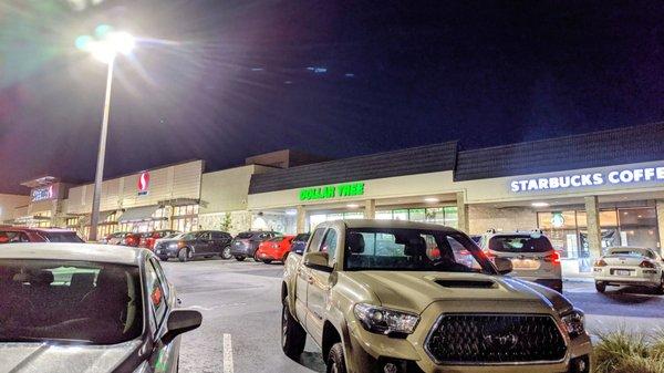 Some of the businesses at the shopping center.