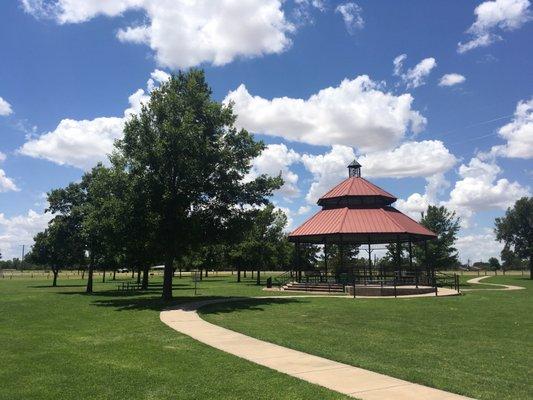 Nice gazebo for a picnic.