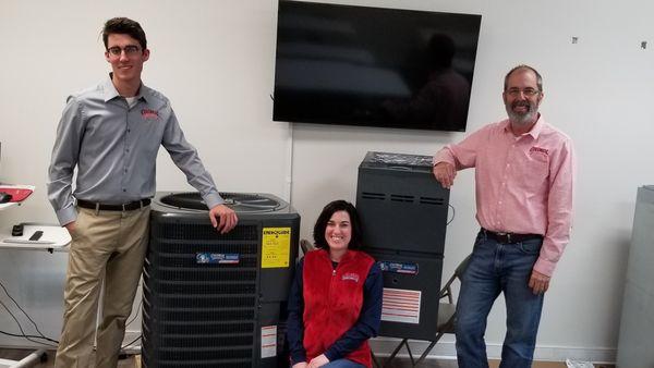 We put our name on it! Introducing the Colonial Revolutionary line of condensers, heat pumps, air handlers, and gas furnaces.