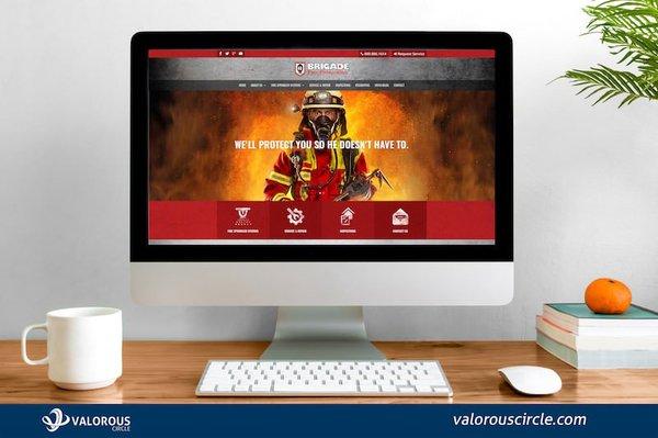 Responsive website design for Brigade Fire by Valorous Circle Web Design