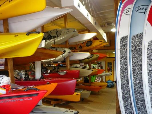 A snapshot of some of the kayaks and Paddleboards we have in stock.