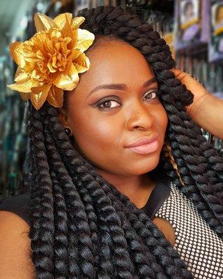 Crochet twist using rumba twists