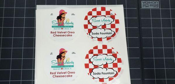 Custom cut labels, any shape or size