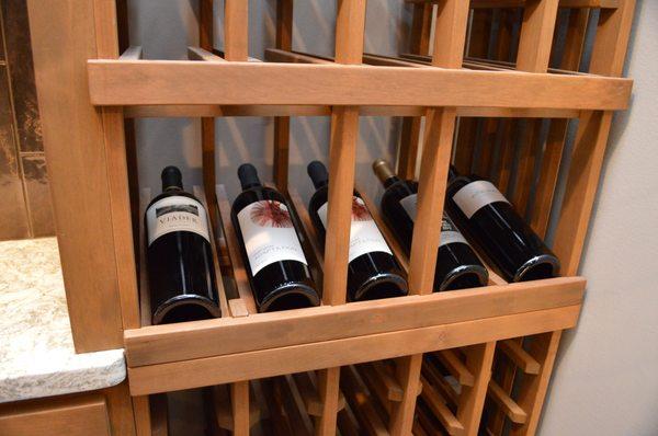 Traditional wood wine racks