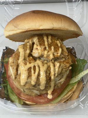 8oz Freshly Made Crab Cake Sandwich