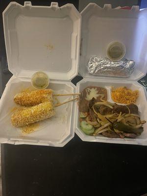 Elotes &  Carne Asada