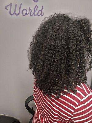 Silk blow out on natural hair