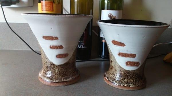 Two goblets I threw in class.