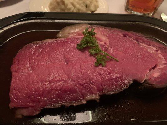 Rare prime rib