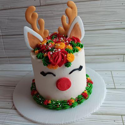 Reindeer smash cake