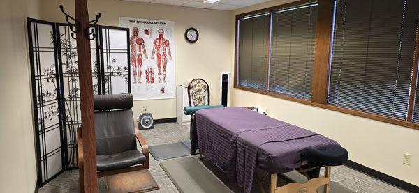 Very spacious treatment room.