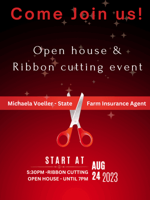 Come join us for our Open house and Ribbon cutting event on August 24th, 2023 starting at 5:30pm!