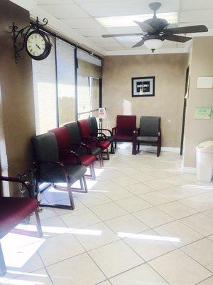 Clean comfortable waiting area