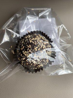 Toasted Dark Chocolate Coconut Truffle