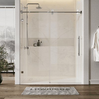 Lowricoa frameless  double sliding shower door SS04