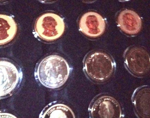 $ pres.coins Wash. to JFK, but NO AndrewJackson 124 coins  (S)pfs R uncerculated. 4 per pres. s(proof) D&P, 1 Looks 24k plated Idk. Offer?