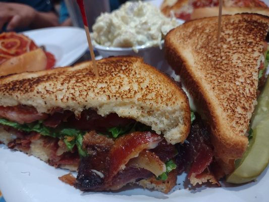 BLT with potato salad