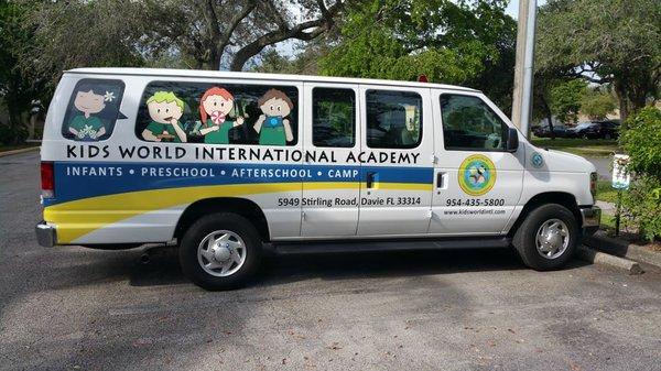 Vehicle graphics - Fun and eyecatching, Kidsworld International Academy