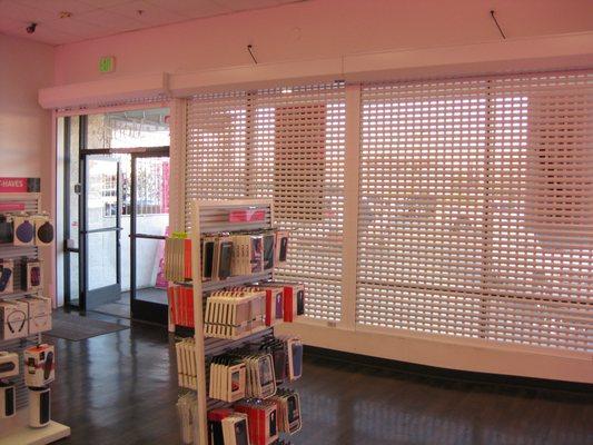 Security Shutters Installed at a T-Mobile Store