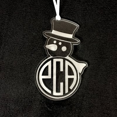 Monogrammed Snowman