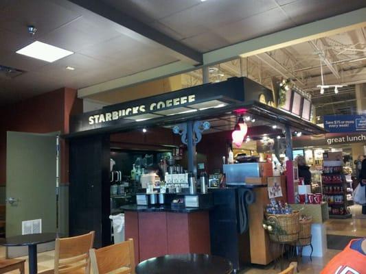 Chilling out at Starbucks section in Dominick's