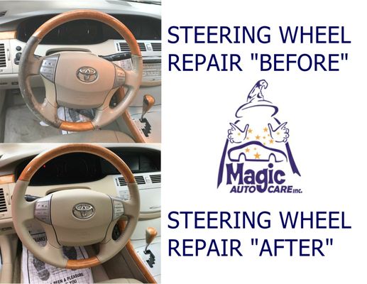 COMPARE THIS "MAGIC" INTERIOR REPAIR AT STEERING WHEEL