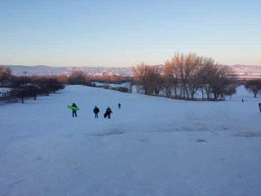 Sledding...