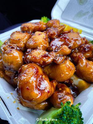 Orange chicken with broccoli